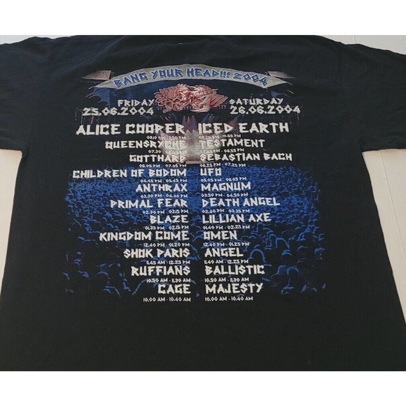 Bang Your Head 2004 Festival T Shirt Large Black Metal Rock Concert Germany - Picture 8 of 8